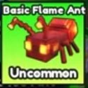 Actual Basic Flame Ant Index card with its Uncommon label
