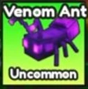 Actual Venom Ant Index card with its Uncommon label